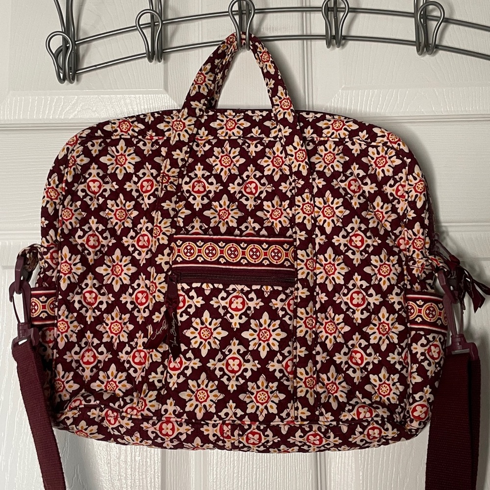 Vera Bradley Floral Quilted Laptop Bag With Shoulder Strap